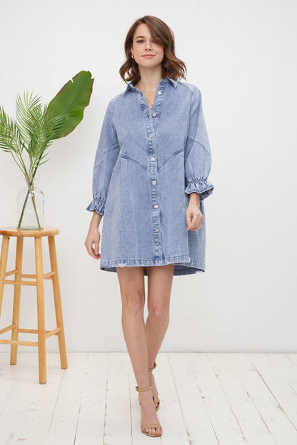 BLUE B Washed Denim Dress