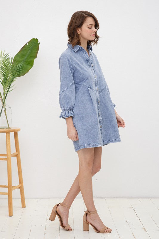 BLUE B Washed Denim Dress