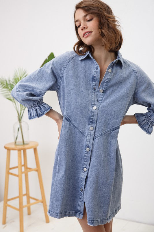 BLUE B Washed Denim Dress