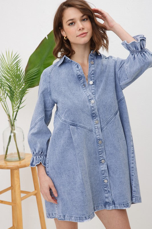 BLUE B Washed Denim Dress