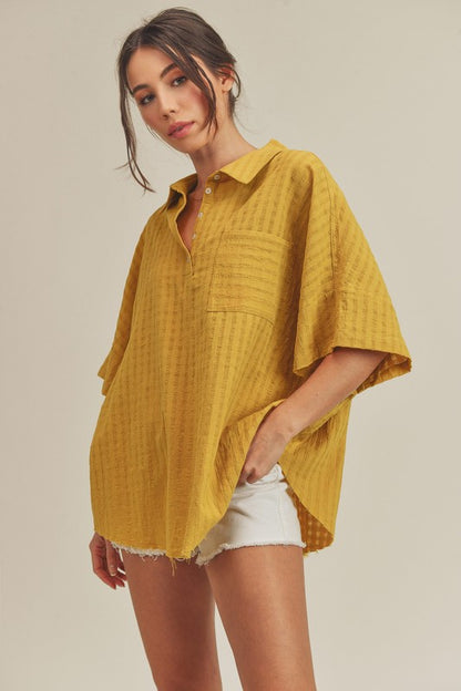 AEMI & Co. Casual Striped Dolman Sleeves Top - Rachel Top