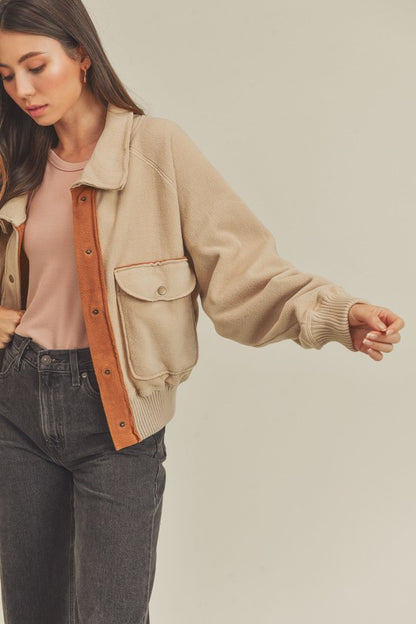 AEMI & Co. Oversize Button up Shacket - So Cozy Bomber