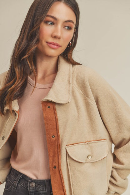 AEMI & Co. Oversize Button up Shacket - So Cozy Bomber