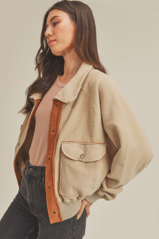 AEMI & Co. Oversize Button up Shacket - So Cozy Bomber