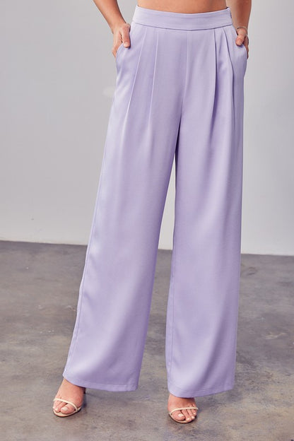 DO + BE COLLECTION Lavendar Wide Leg Pants