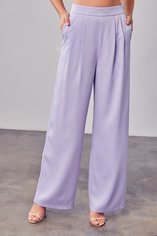 DO + BE COLLECTION Lavendar Wide Leg Pants