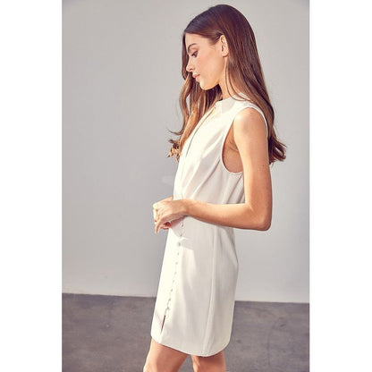 DO + BE COLLECTION Collared Side Button Dress