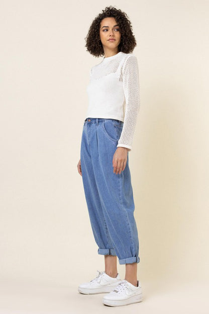 VIBRANT M.I.U. Slouchy High Waisted Jeans