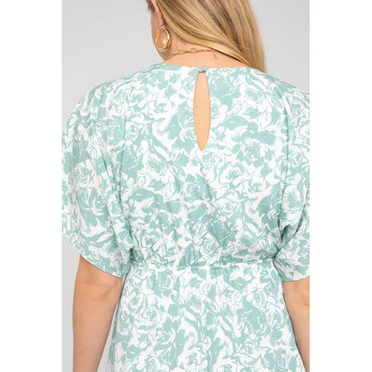 GILLI Kimono Sleeve Floral Printed Dress