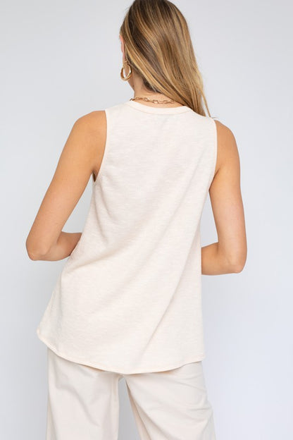 GILLI Casual Sleeveless Ruching Top