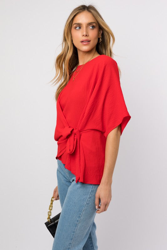 GILLI 3/4 Sleeve Side Tie Top