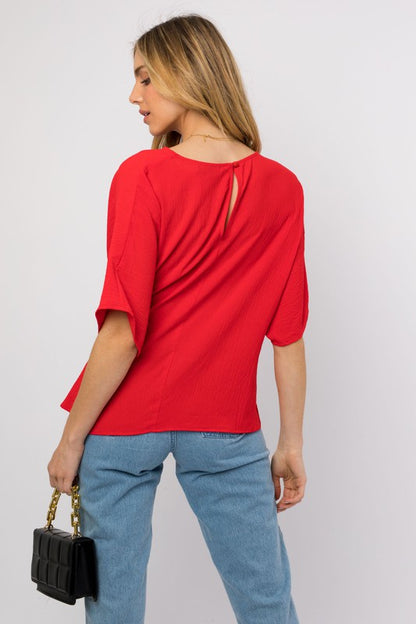 GILLI 3/4 Sleeve Side Tie Top