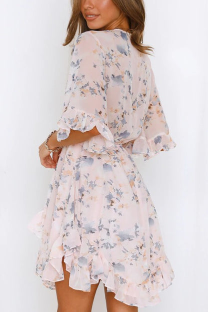 ONE & ONLY COLLECTIVE Floral Printed Ruffled Mini Dress