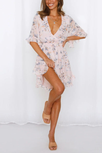 ONE & ONLY COLLECTIVE Floral Printed Ruffled Mini Dress