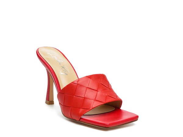 RAG & Co. Carmen High Heeled Woven Square Toe Sandal