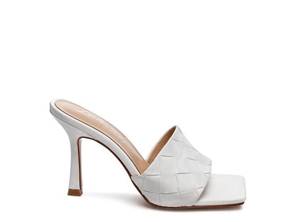 RAG & Co. Carmen High Heeled Woven Square Toe Sandal