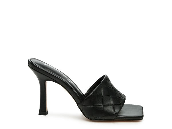 RAG & Co. Carmen High Heeled Woven Square Toe Sandal