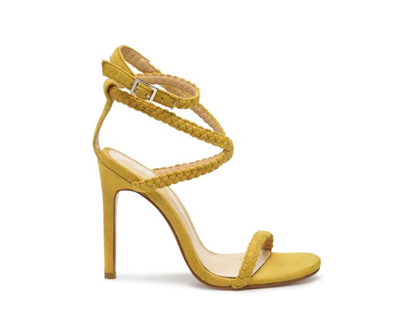 RAG & Co. Sherri Suede Stiletto Sling-Back Sandals with Braided Suede Straps