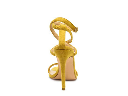 RAG & Co. Sherri Suede Stiletto Sling-Back Sandals with Braided Suede Straps