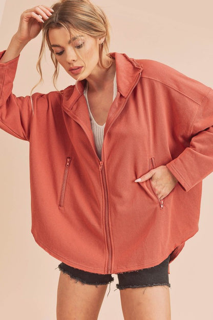 AEMI & Co. Zip-up Oversized Tina Jacket