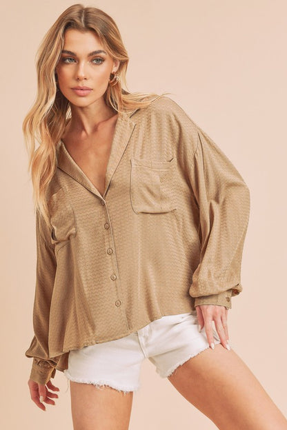 AEMI & Co. Buttoned Down Long Sleeves Shirt - Cherie Shirt