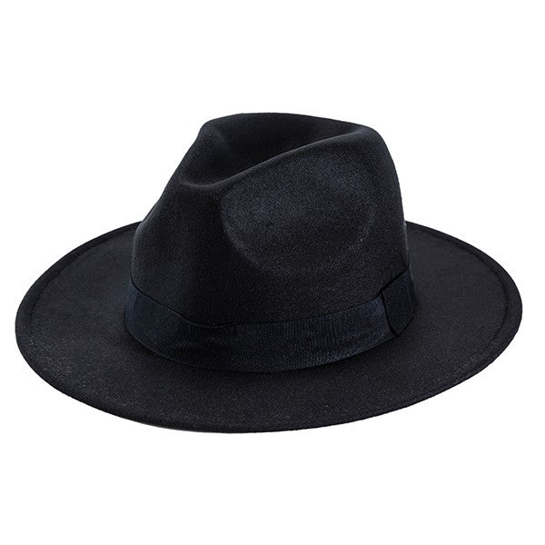 BELLA CHIC Suede Felt Fedora Hat