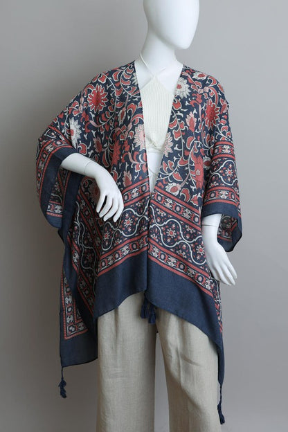 LETO Touch of Morrocco Tapestry Tassel Kimono