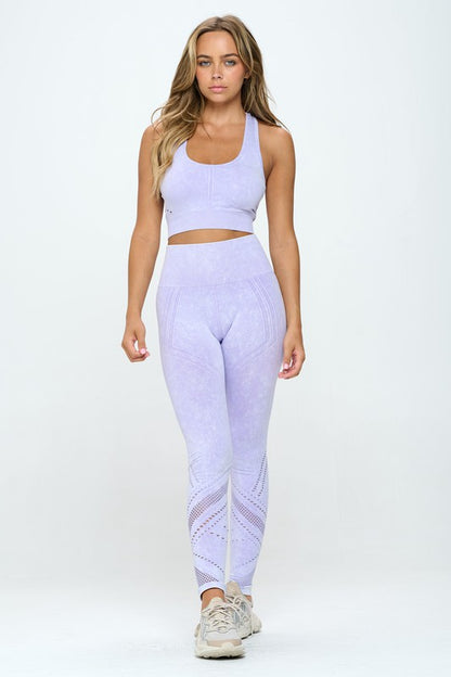 OTOS ACTIVE Seamless Two Piece Yoga mineral washed active set