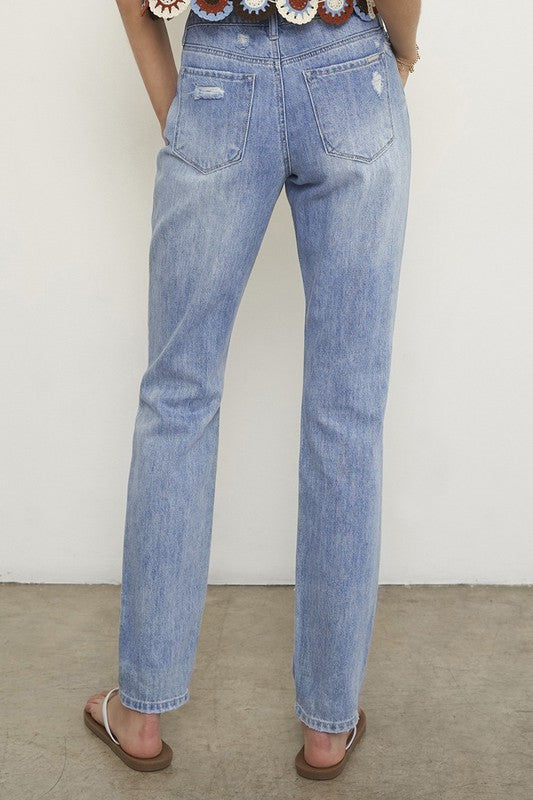 HIGH RISE STRAIGHT JEANS