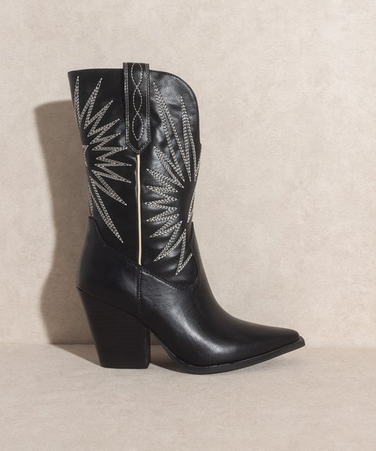 OASIS SOCIETY Emersyn - Western Starburst Embroidery Boots