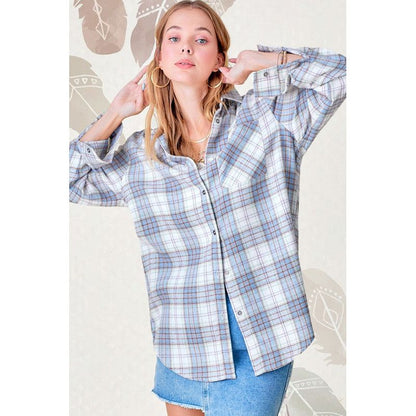 LA MIEL Dreamy Buttoned down Flannel Shirt