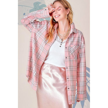 LA MIEL Dreamy Buttoned down Flannel Shirt