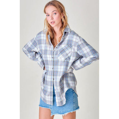 LA MIEL Dreamy Buttoned down Flannel Shirt