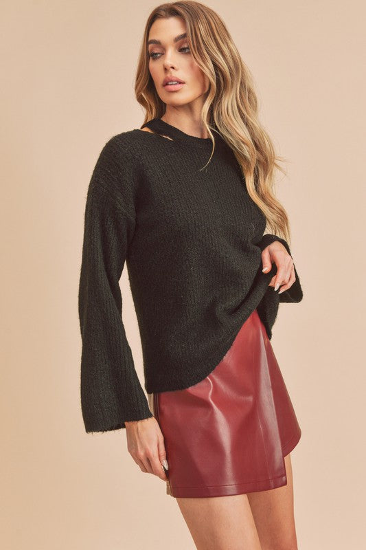 AEMI & Co. Chic Cutout Knit Sweater - Harlie Sweater