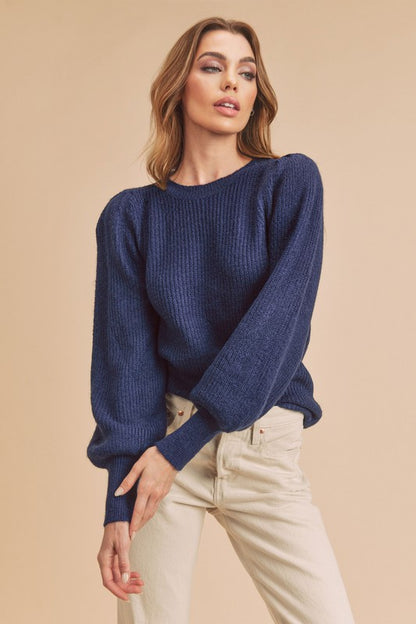 AEMI & Co. Soft Balloon Sleeves Camden Sweater