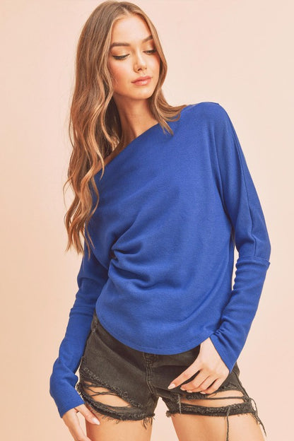 AEMI & Co. Off-the-shoulders Long Sleeves Thermal Top - Lula Thermal Top