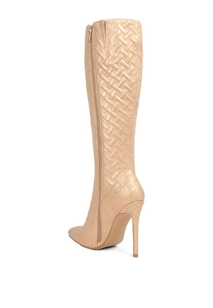 RAG & Co. Tinkles Quilted High Heeled Calf Boots