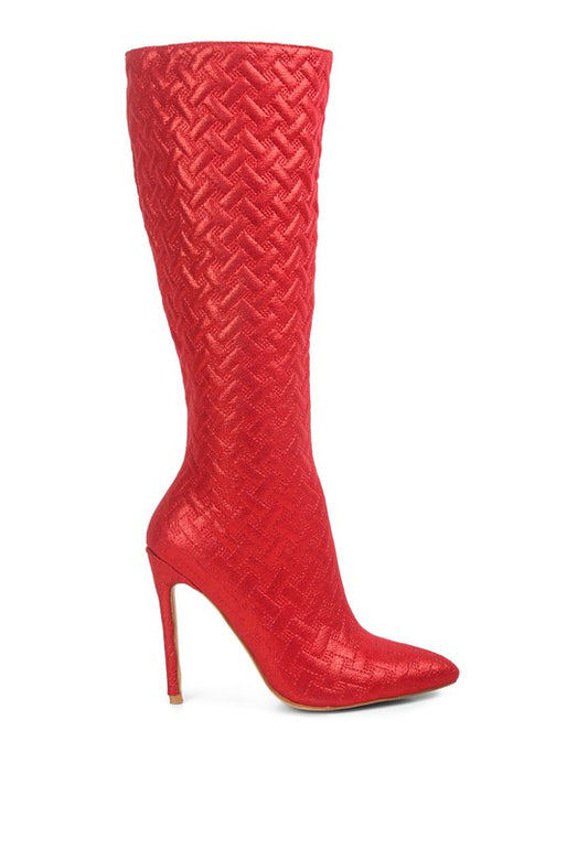 RAG & Co. Tinkles Quilted High Heeled Calf Boots