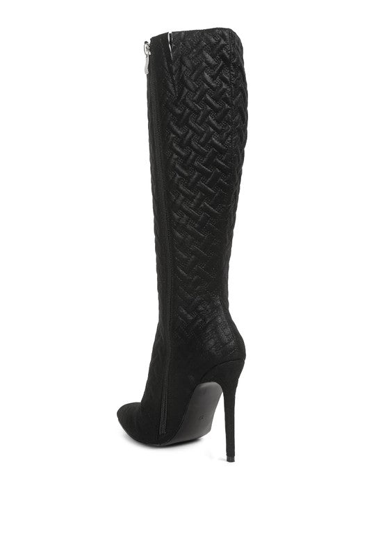 RAG & Co. Tinkles Quilted High Heeled Calf Boots