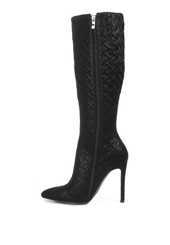 RAG & Co. Tinkles Quilted High Heeled Calf Boots