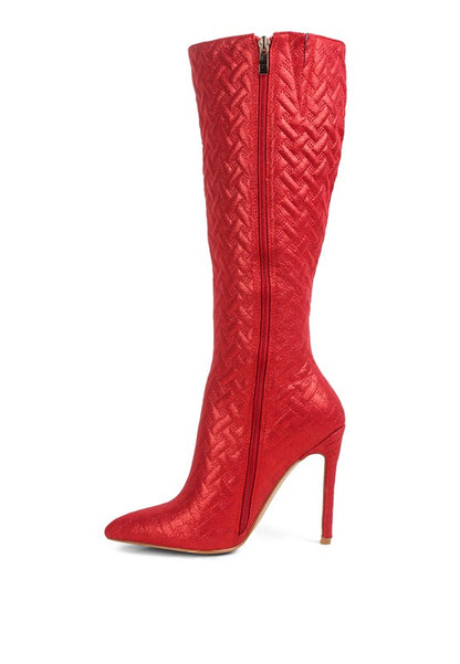 RAG & Co. Tinkles Quilted High Heeled Calf Boots