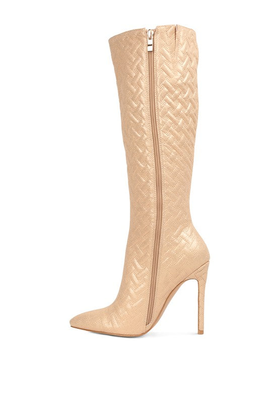 RAG & Co. Tinkles Quilted High Heeled Calf Boots