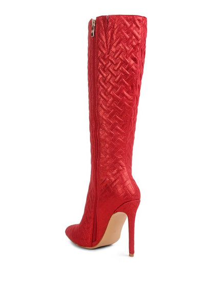 RAG & Co. Tinkles Quilted High Heeled Calf Boots