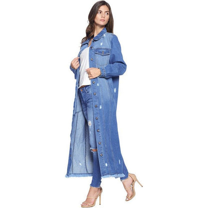 BLUE AGE women's Denim Jacket with Distressed