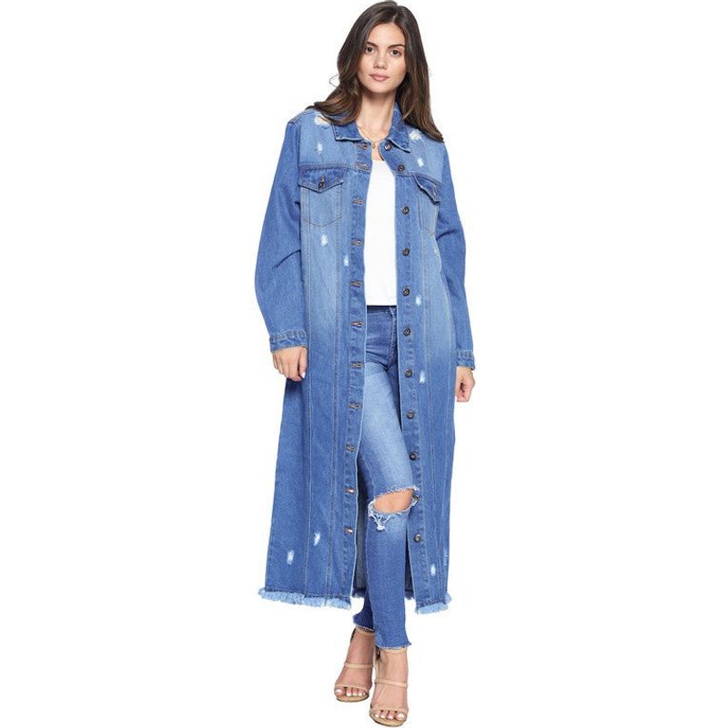 BLUE AGE women's Denim Jacket with Distressed