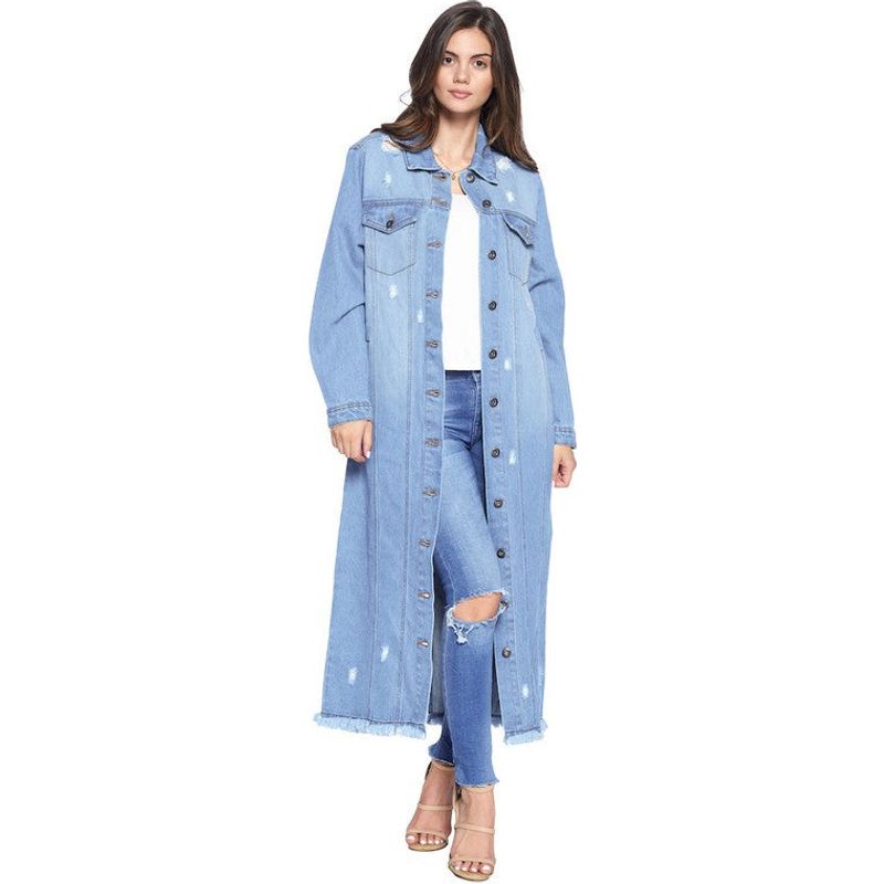 BLUE AGE women's Denim Jacket with Distressed