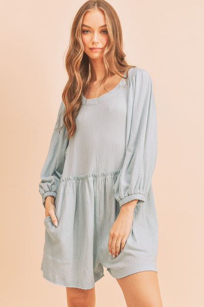 AEMI & Co. Babydoll  Romper with Pockets - Kyle Romper