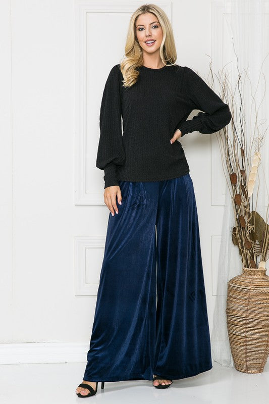 ORANGE FARM CLOTHING Velvet Wide Leg Pants