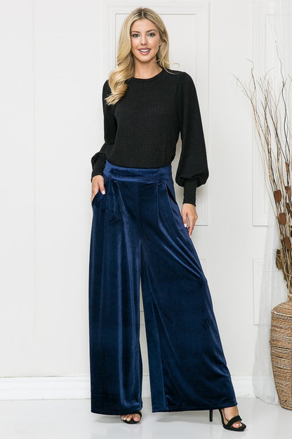 ORANGE FARM CLOTHING Velvet Wide Leg Pants