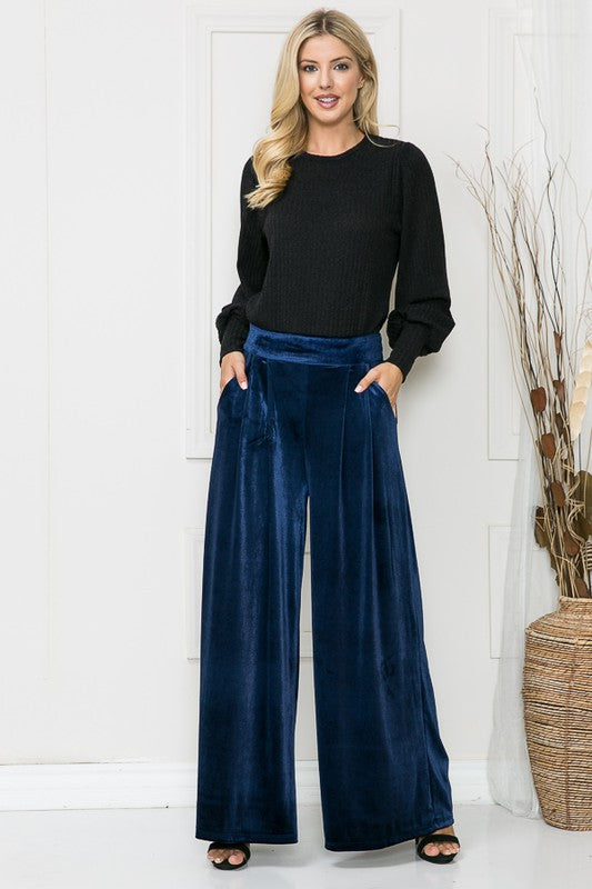 ORANGE FARM CLOTHING Velvet Wide Leg Pants